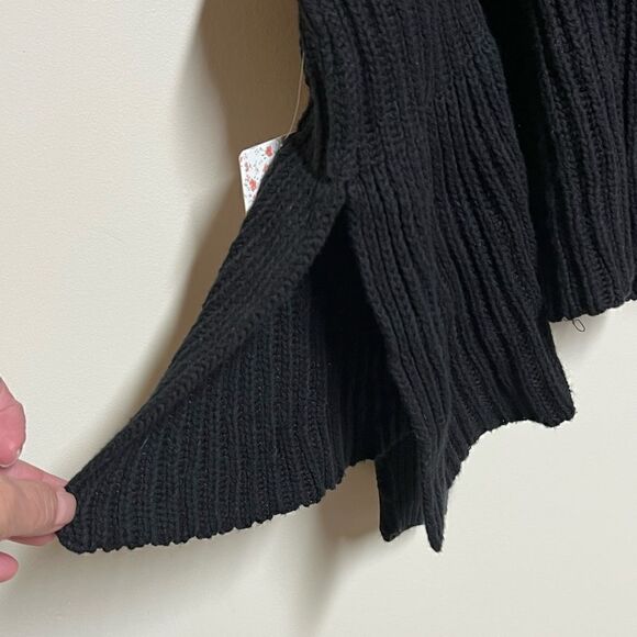 NWT Free People Black Layer Cake Ribbed Turtleneck Sweater Sz XS - Picture 6 of 8